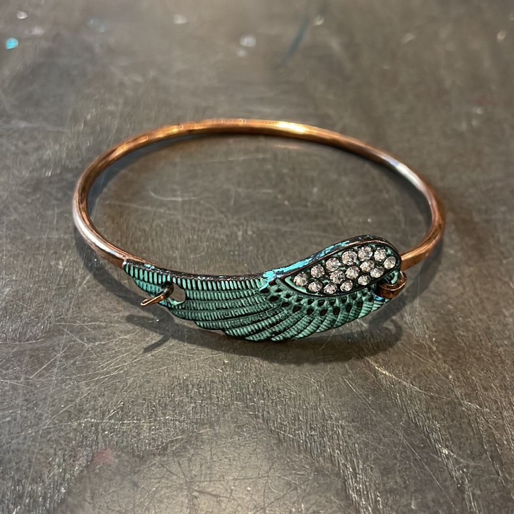 Turquoise wing bracelet